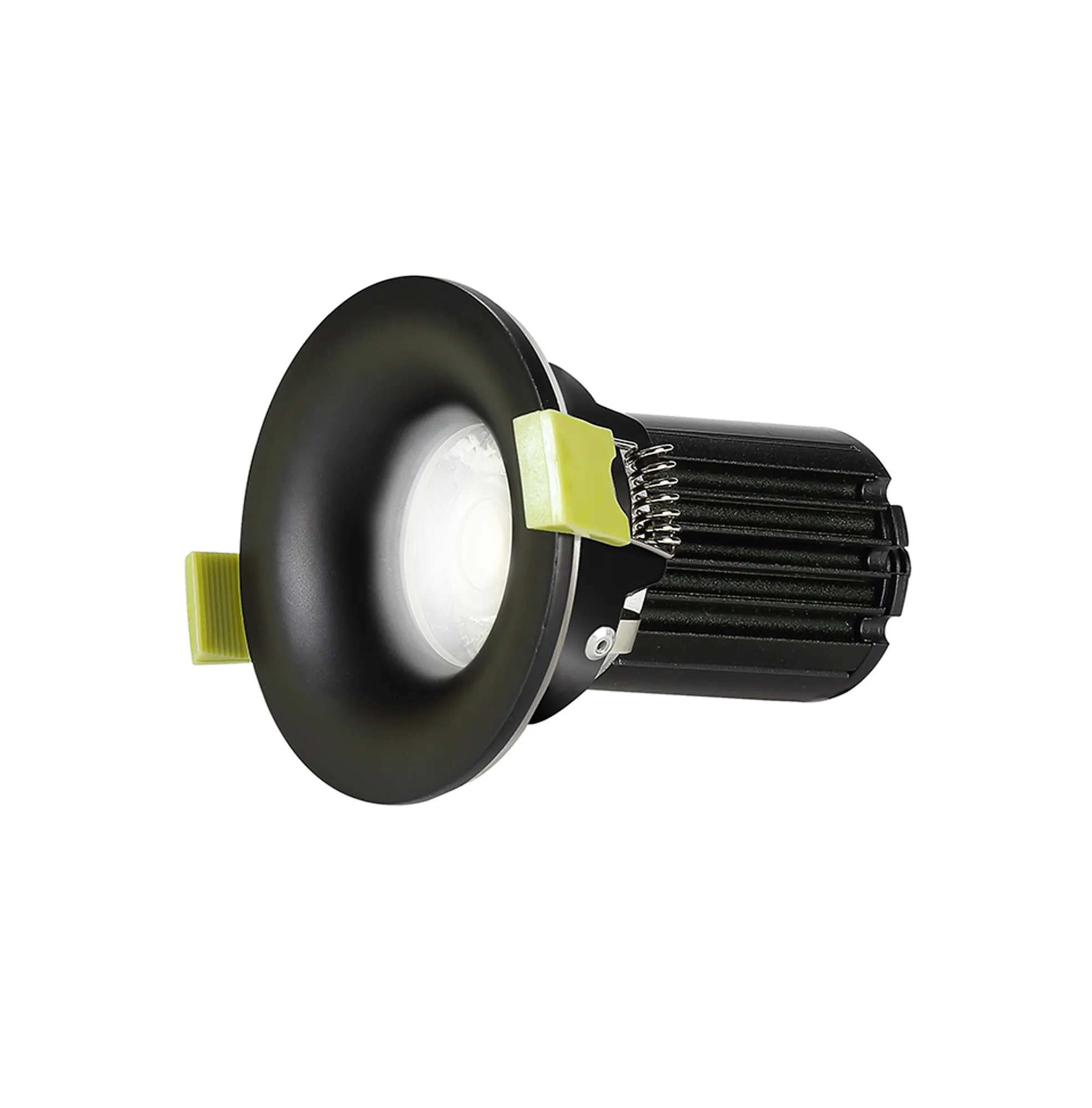 Bruve 9 Tridonic powered 9W 2700K 700lm 36° LED Engine,250mA , CRI>90 LED Engine Matt Black Fixed Round Recessed Downlight, Inner Glass cover, IP65 DM201463  Dlux Bruve 9 IP65